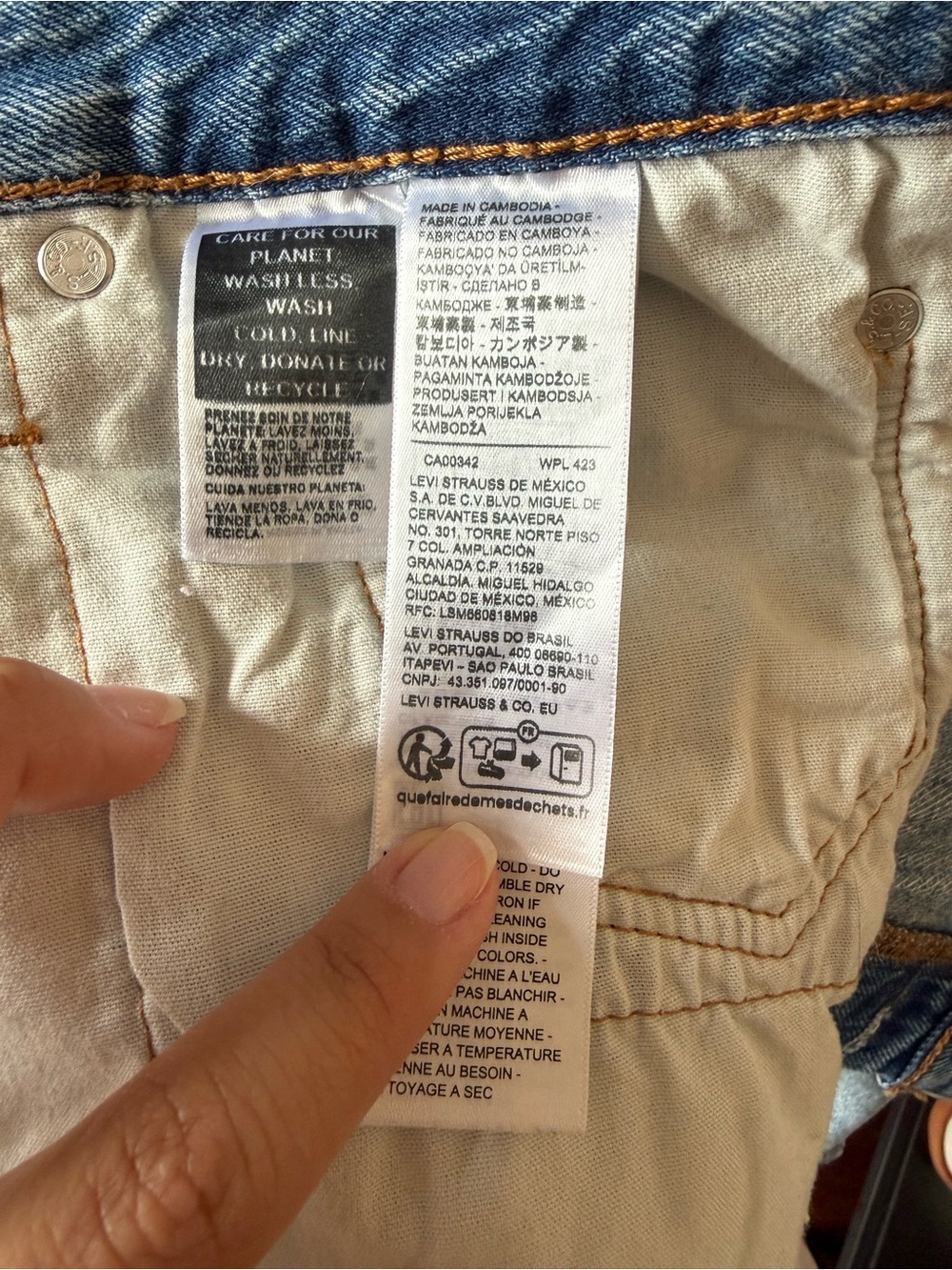 Levi's Womens 501 Original Shorts Denim Shorts - Size 34 - Picture 9 of 12